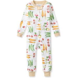 image:imageBurts Bees Baby Unisex Footless Sleeper Pajama 100 Organic Cotton SnugFit 1Piece ZipUp Jumpsuit for ToddlersHarvest Veggies