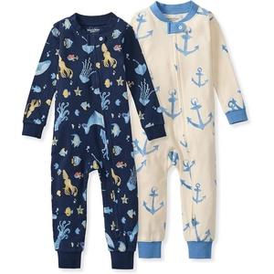 image:imageBurts Bees Baby Unisex Footless Sleeper Pajama 100 Organic Cotton SnugFit 1Piece ZipUp Jumpsuit for ToddlersUnder the Sea  Anchors