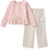 image:imageBurts Bees Baby Baby Girls Long Sleeve Top and Pant Set 100 Organic Cotton OutfitOrigami Dinos