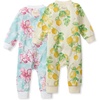 image:imageBurts Bees Baby Unisex Sleep and Play Pajama Footless OnePiece Zipper PJ 100 Organic Cotton Loose Fit Footie PajamasHibiscus  Lemon Tree