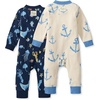 image:imageBurts Bees Baby Unisex Sleep and Play Pajama Footless OnePiece Zipper PJ 100 Organic Cotton Loose Fit Footie PajamasUnder the Sea  Anchors