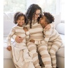 image:imageBurts Bees Baby Organic Cotton Pajamas for Boys Toddler PJ Set 2PC  Soft cozy snug fitting pajamas feature stretchy ribbed cuffs and hand painted prints to make bedtime a breezeOat Rugby Stripe