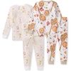 image:imageBurts Bees Baby Organic Cotton Pajamas for Boys Toddler PJ Set 2PC  Soft cozy snug fitting pajamas feature stretchy ribbed cuffs and hand painted prints to make bedtime a breezeChef Bears  Pizza 2pack