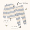 image:imageBurts Bees Baby Organic Cotton Pajamas for Boys Toddler PJ Set 2PC  Soft cozy snug fitting pajamas feature stretchy ribbed cuffs and hand painted prints to make bedtime a breezeHello Moon Light Blue