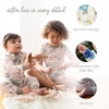 image:imageBurts Bees Baby Unisex Footless Sleeper Pajama 1Pc ZipUp Footie Pajama  Snugfit organic cotton footless PJs features an easy 2way zipper for easy nighttime changesHibiscus  Lemon Tree