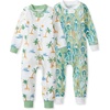 image:imageBurts Bees Baby Unisex Footless Sleeper Pajama 1Pc ZipUp Footie Pajama  Snugfit organic cotton footless PJs features an easy 2way zipper for easy nighttime changesBeachy Palms  Surf Shop