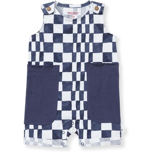 image:imageBurts Bees Baby Baby Boys Sleeveless Romper 100 Organic Cotton Onepiece Romper SuitBlue Smoke Check