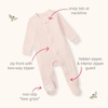 image:imageBurts Bees Baby Girls Organic Cotton Sleep and Play Footed Pajamas  Easy zip front PJs feature a 2way zipper to ensure newborns have a restful nights sleepKarate Creatures