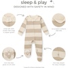 image:imageBurts Bees Baby Girls Organic Cotton Sleep and Play Footed Pajamas  Easy zip front PJs feature a 2way zipper to ensure newborns have a restful nights sleepDream Ballet