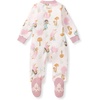 image:imageBurts Bees Baby Girls Organic Cotton Sleep and Play Footed Pajamas  Easy zip front PJs feature a 2way zipper to ensure newborns have a restful nights sleepFairy Garden