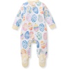 image:imageBurts Bees Baby Girls Organic Cotton Sleep and Play Footed Pajamas  Easy zip front PJs feature a 2way zipper to ensure newborns have a restful nights sleepEaster Eggs