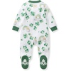 image:imageBurts Bees Baby Girls Organic Cotton Sleep and Play Footed Pajamas  Easy zip front PJs feature a 2way zipper to ensure newborns have a restful nights sleepHappy Go Lucky