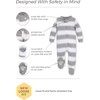image:imageBurts Bees Baby Girls Organic Cotton Sleep and Play Footed Pajamas  Easy zip front PJs feature a 2way zipper to ensure newborns have a restful nights sleepPink Rugby Stripe