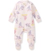 image:imageBurts Bees Baby Girls Organic Cotton Sleep and Play Footed Pajamas  Easy zip front PJs feature a 2way zipper to ensure newborns have a restful nights sleepYogi Elephants