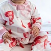 image:imageBurts Bees Baby Girls Organic Cotton Sleep and Play Footed Pajamas  Easy zip front PJs feature a 2way zipper to ensure newborns have a restful nights sleepI Heart You