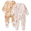 image:imageBurts Bees Baby Girls Organic Cotton Sleep and Play Footed Pajamas  Easy zip front PJs feature a 2way zipper to ensure newborns have a restful nights sleepWaffle  Cheesecake