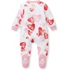 image:imageBurts Bees Baby Girls Organic Cotton Sleep and Play Footed Pajamas  Easy zip front PJs feature a 2way zipper to ensure newborns have a restful nights sleepI Heart You