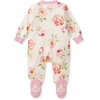 image:imageBurts Bees Baby Girls Organic Cotton Sleep and Play Footed Pajamas  Easy zip front PJs feature a 2way zipper to ensure newborns have a restful nights sleepRose Garden 1pack