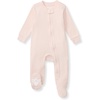 image:imageBurts Bees Baby Girls Organic Cotton Sleep and Play Footed Pajamas  Easy zip front PJs feature a 2way zipper to ensure newborns have a restful nights sleepPink Solid Rib