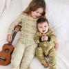 image:imageBurts Bees Baby Girls Organic Cotton Pajamas Toddler PJ Set 2PC  Soft cozy snug fitting pajamas feature stretchy ribbed cuffs and hand painted prints to make bedtime a breezeFloral Tile