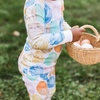 image:imageBurts Bees Baby Girls Organic Cotton Pajamas Toddler PJ Set 2PC  Soft cozy snug fitting pajamas feature stretchy ribbed cuffs and hand painted prints to make bedtime a breezeEaster Friends