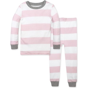 image:imageBurts Bees Baby Girls Organic Cotton Pajamas Toddler PJ Set 2PC  Soft cozy snug fitting pajamas feature stretchy ribbed cuffs and hand painted prints to make bedtime a breezeBlossom Rugby Stripe