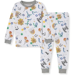image:imageBurts Bees Baby Girls Organic Cotton Pajamas Toddler PJ Set 2PC  Soft cozy snug fitting pajamas feature stretchy ribbed cuffs and hand painted prints to make bedtime a breezeHalloween Treats