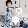 image:imageBurts Bees Baby Boys Organic Cotton Snug Fit Footed Sleeper Pajamas  Convenient 2way zip front sleeper pajama is equipped with nonslip bee grips for active littles on the moveIndigo Hello Moon
