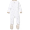 image:imageBurts Bees Baby Boys Organic Cotton Snug Fit Footed Sleeper Pajamas  Convenient 2way zip front sleeper pajama is equipped with nonslip bee grips for active littles on the moveGolden Bee