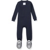 image:imageBurts Bees Baby Boys Organic Cotton Snug Fit Footed Sleeper Pajamas  Convenient 2way zip front sleeper pajama is equipped with nonslip bee grips for active littles on the moveMidnight Solid Rib