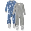 image:imageBurts Bees Baby Boys Organic Cotton Snug Fit Footed Sleeper Pajamas  Convenient 2way zip front sleeper pajama is equipped with nonslip bee grips for active littles on the movePlay Ball