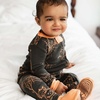 image:imageBurts Bees Baby Boys Organic Cotton Snug Fit Footed Sleeper Pajamas  Convenient 2way zip front sleeper pajama is equipped with nonslip bee grips for active littles on the moveHaunty Halloween
