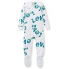 image:imageBurts Bees Baby Boys Organic Cotton Snug Fit Footed Sleeper Pajamas  Convenient 2way zip front sleeper pajama is equipped with nonslip bee grips for active littles on the moveEarth Love