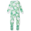 image:imageBurts Bees Baby Boys Organic Cotton Snug Fit Footed Sleeper Pajamas  Convenient 2way zip front sleeper pajama is equipped with nonslip bee grips for active littles on the moveArtsy Clover