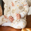 image:imageBurts Bees Baby Boys Organic Cotton Snug Fit Footed Sleeper Pajamas  Convenient 2way zip front sleeper pajama is equipped with nonslip bee grips for active littles on the moveEggs  Coffee