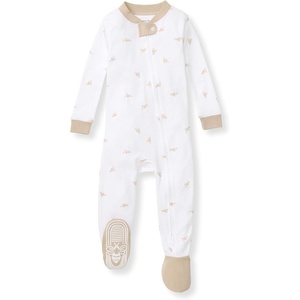 image:imageBurts Bees Baby Boys Organic Cotton Snug Fit Footed Sleeper Pajamas  Convenient 2way zip front sleeper pajama is equipped with nonslip bee grips for active littles on the moveGolden Bee