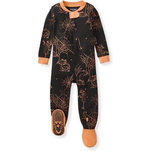 image:imageBurts Bees Baby Boys Organic Cotton Snug Fit Footed Sleeper Pajamas  Convenient 2way zip front sleeper pajama is equipped with nonslip bee grips for active littles on the moveHaunty Halloween