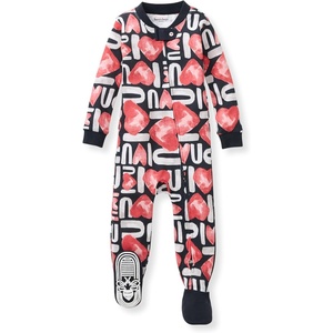image:imageBurts Bees Baby Boys Organic Cotton Snug Fit Footed Sleeper Pajamas  Convenient 2way zip front sleeper pajama is equipped with nonslip bee grips for active littles on the moveBig Love