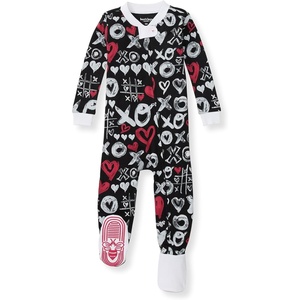 image:imageBurts Bees Baby Boys Organic Cotton Snug Fit Footed Sleeper Pajamas  Convenient 2way zip front sleeper pajama is equipped with nonslip bee grips for active littles on the moveXo Doodles
