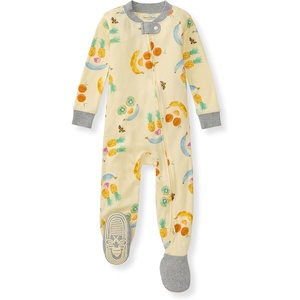 image:imageBurts Bees Baby Boys Organic Cotton Snug Fit Footed Sleeper Pajamas  Convenient 2way zip front sleeper pajama is equipped with nonslip bee grips for active littles on the movePlay With Your Food