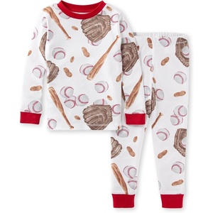image:imageBurts Bees Baby Organic Cotton Pajamas for Boys 100 Cotton Pajama Set for Toddlers and Kids Soft and Stretchable FabricBaseball