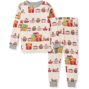 image:imageBurts Bees Baby Organic Cotton Pajamas for Boys 100 Cotton Pajama Set for Toddlers and Kids Soft and Stretchable FabricHoliday Train